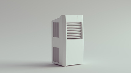 White Office and Server Room Air Conditioner Cooler 3d illustration	
