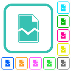 Broken page vivid colored flat icons