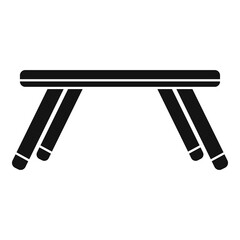 Folding kids table icon. Simple illustration of folding kids table vector icon for web design isolated on white background