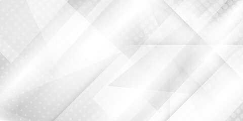 Obraz premium Abstract grey white background poster with dynamic waves. technology network Vector illustration.