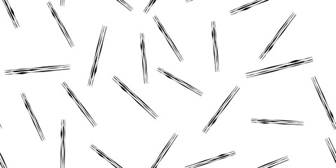 Black modern hand drawn line on white background, seamless pattern. Simple design for fabric and textile, wallpaper, packaging.