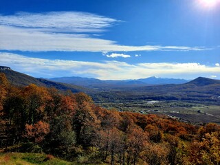 autumn landscape in the mountains