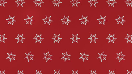 Merry Christmas and Happy new year pattern  on red background.Creative design paper art and craft style.Minimal cover sweet pastel color. 3D illustration