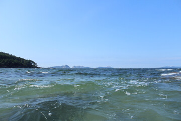 Sea, rocks and Atlantic beach, beautiful landscape