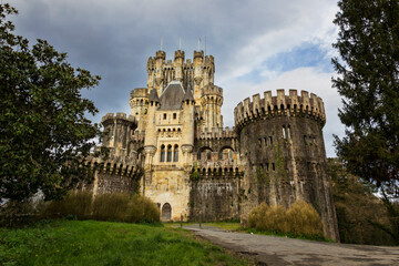 Fototapeta na wymiar Butrón castle in Gatica, Basque Country in Spain
