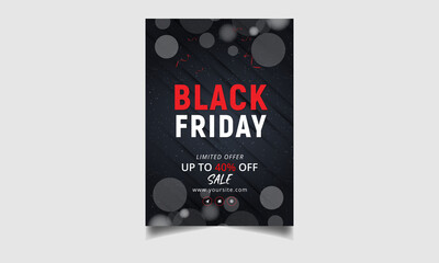 Naklejka premium Black Friday Flyer Design Template