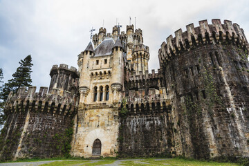 Fototapeta na wymiar Butrón castle in Gatica, Basque Country in Spain