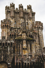 Fototapeta na wymiar Butrón castle facade in Gatica, Basque Country in Spain