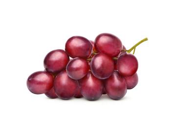 Bunch of Red Grape isolated on white background.
