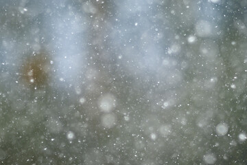 Obraz premium abstract white light blurred snow background, glamor christmas glow design