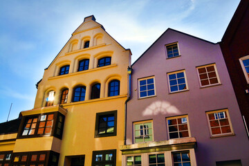 Typcal old colorful buildings in Luneburg, Germany, Europe. 