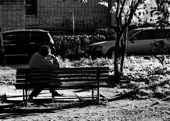 couple sitting on bench