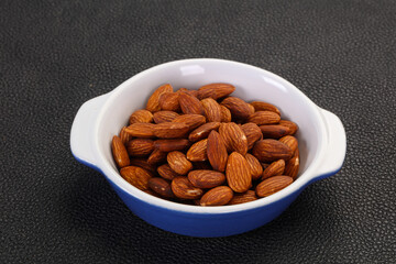 Almonds nuts heap