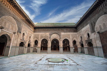 The Madrasa Bou Inania (Medersa el Bouanania) in FEZ, MOROCCO is acknowledged as an excellent...