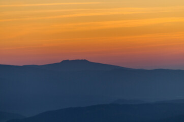 Fototapeta premium Bieszczady - zachód słońca 