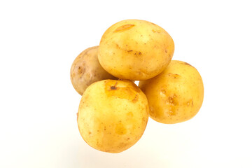 Young small seasonal potato heap