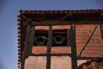 Detail of church bells in Covarrubias, a village of Burgos, Spain