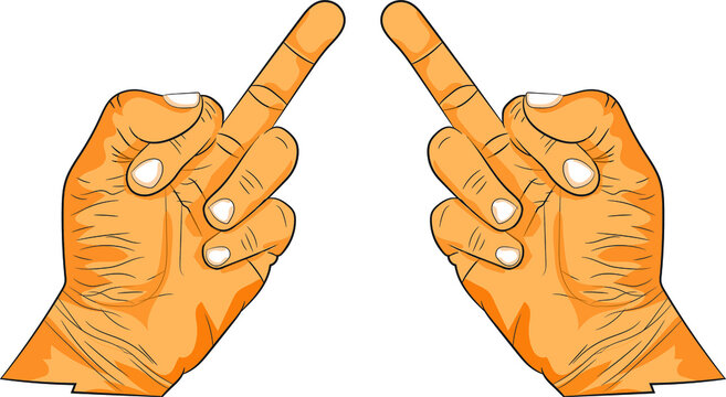 Flip Off Hand Clipart Holding