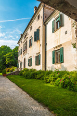 Fototapeta na wymiar Ancient castle and historic village of Cordovado. Italy