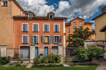 Grenoble Old Colorful Houses with Shutters