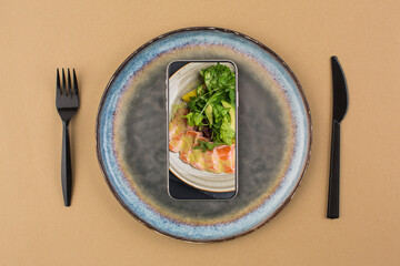 food delivery by online order concept