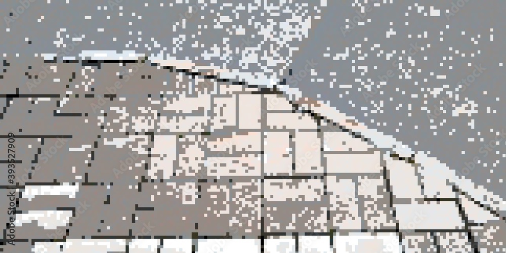 Wall mural Semicircular sidewalk edge 8 bit
Simulation of 8-bit detail and color. Part of the structure is made of paving slabs. Part of the asphalt. Detalization simulates an 8-bit image. The filter has been ap