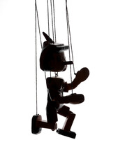 Pinocchio puppet  silhouette
