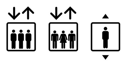 アイコン　エレベーター　人 © DragonTiger8