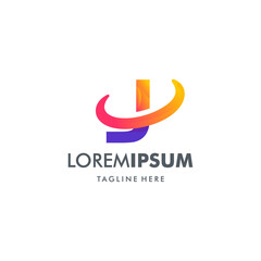 MODERN LETTER J  LOGO DESIGN TEMPLATE