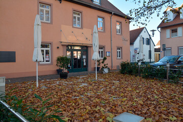  wegen corona-krise geschlossenes restaurant in speyer, november