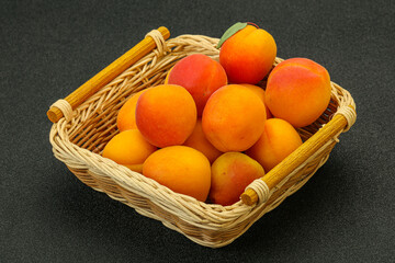Fresh ripe sweet few apricots