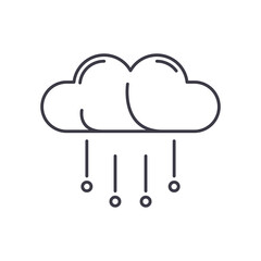 Data control panel image icon, linear isolated illustration, thin line vector, web design sign, outline concept symbol with editable stroke on white background.