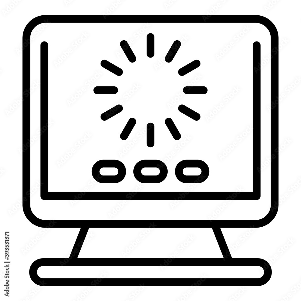 Poster loading ebook icon. outline loading ebook vector icon for web design isolated on white background
