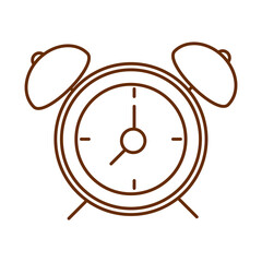 alarm clock time vintage cartoon line icon
