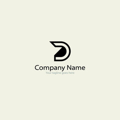 Initial d monogram logo design vector image