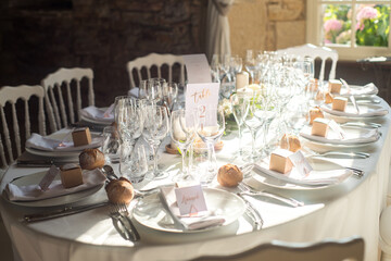 Décoration de table de mariage