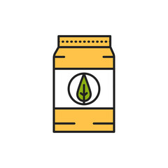 Packaging matcha color line icon. Pictogram for web page, mobile app, promo.