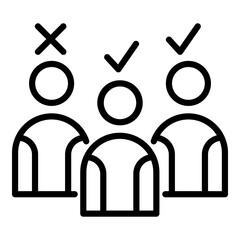 Mentor group organization icon. Outline mentor group organization vector icon for web design isolated on white background