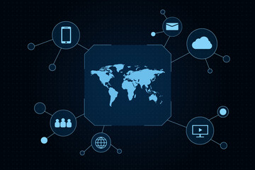 Global network connection people. Social network concept. business. internet.	
