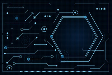 vector sci fi hexagonal futuristic pattern, innovation future technology background,	