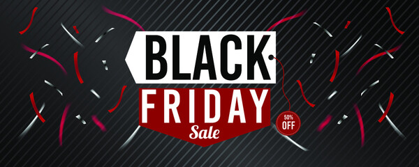 Black friday  with realistic design vector modern