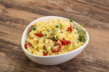 Vegetarian uisine - couscous with vegetables