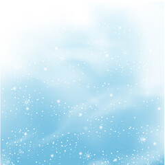 Falling snow isolated on blue background. For greeting card merry christmas, poster, placard and wallpaper. Falling snow background. Christmas  vector background