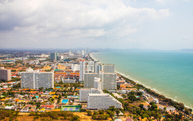 Fototapeta premium view to the cityscape of Pattaya Thailand Asia