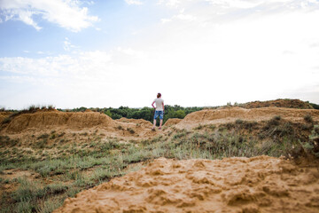 hiking in the mountains