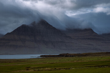 clouds over the mountains