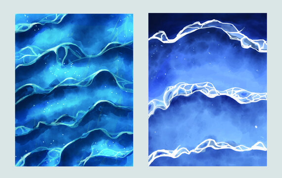 minimalist wave abstract illustration for wall decoration, postcard or brochure design. EPS10.
