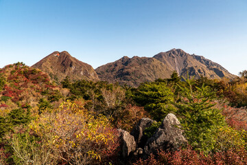 長崎県雲仙市　雲仙野岳から望む風景