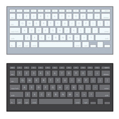 computer keyboard isolated on white