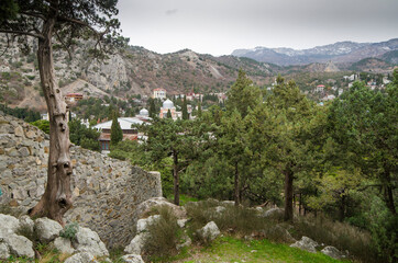 Fototapeta premium View of the Crimean mountains near Simeiz